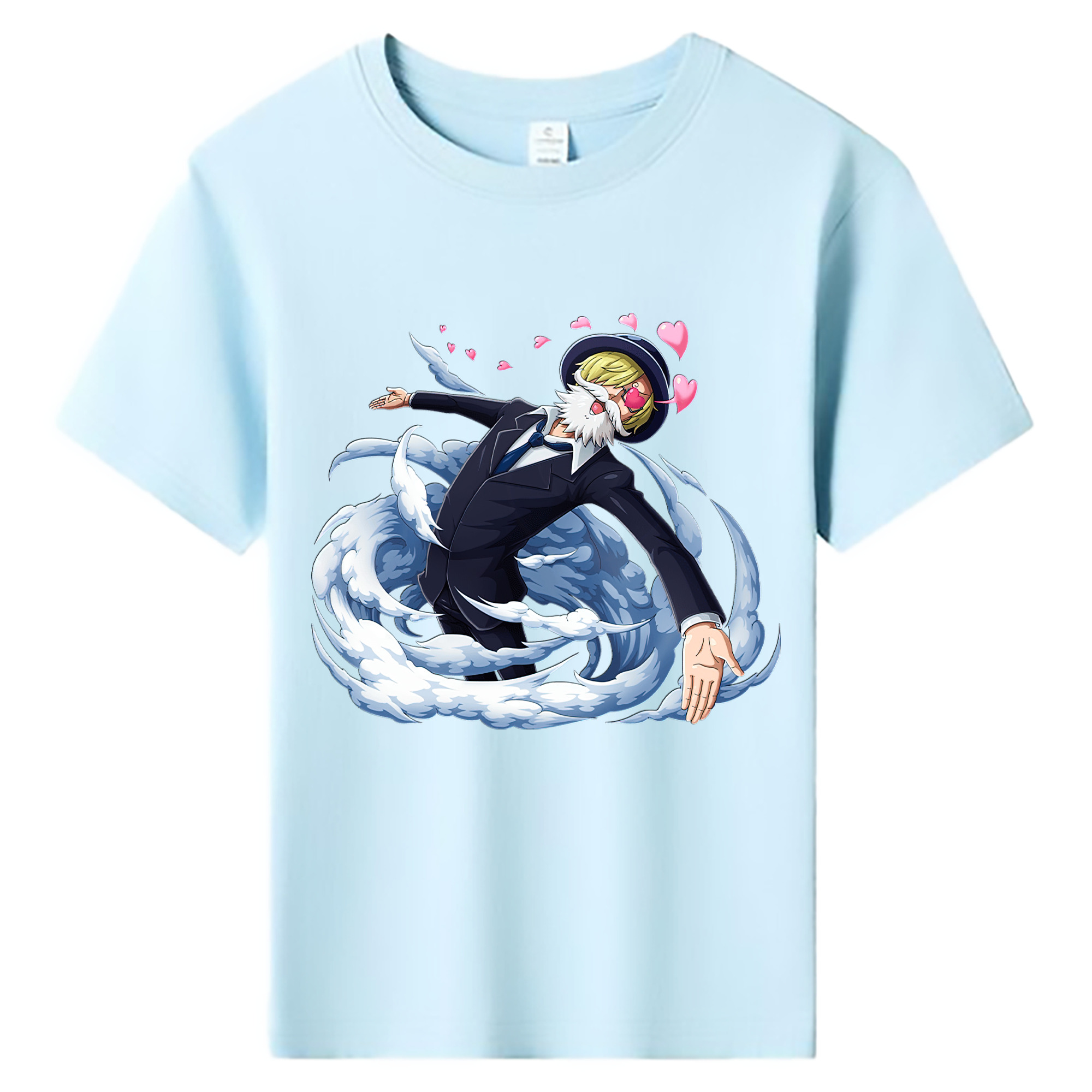 （画像用） ワンピース サンジ ONE PIECE Sanji 綿100％キッズTシャツ（フロントプリント）